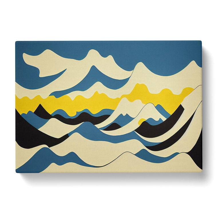 Foundstone Marvellous Abstract Mountains Wrapped Canvas Graphic Art